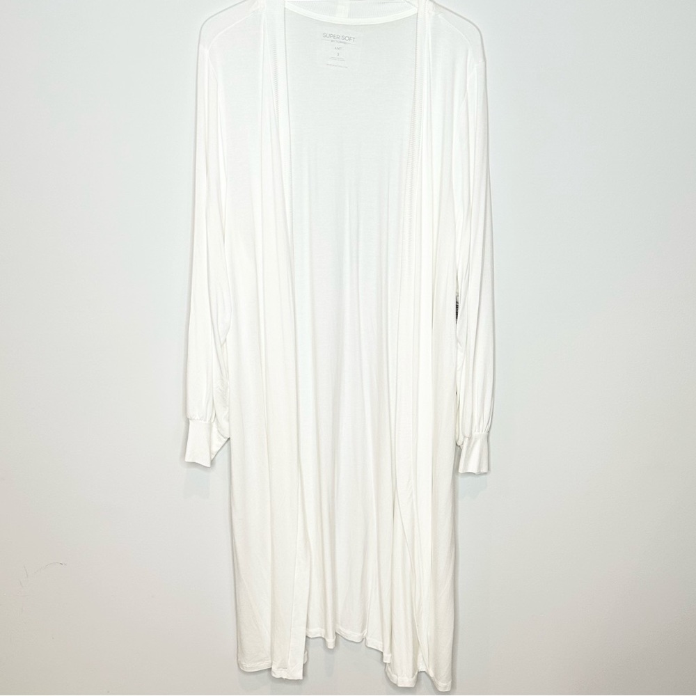 Torrid Ivory Super Soft Long Knit Duster Cardigan with Pockets Size 3 NWT